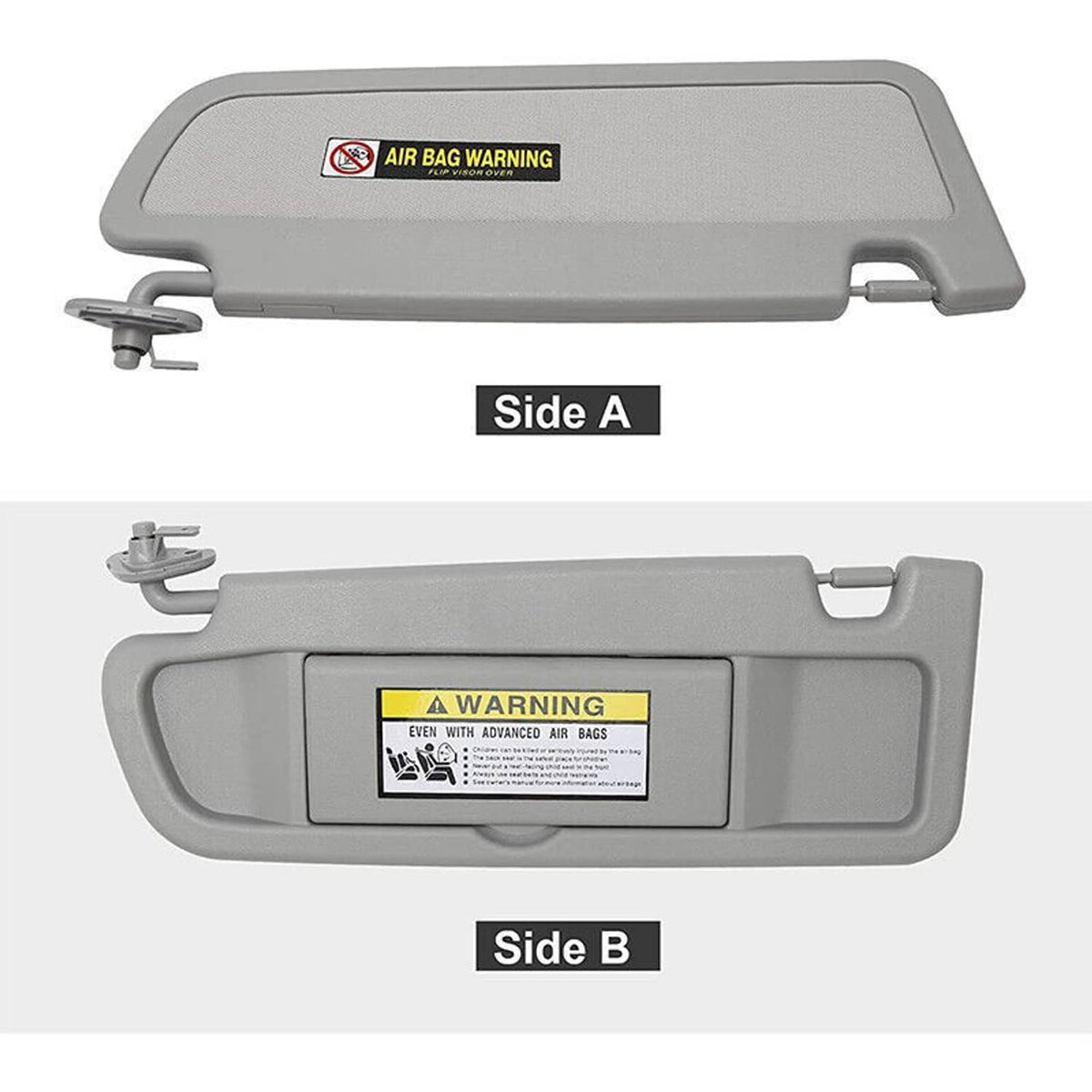 Bethesda Industrial New Sun Visor Light Gray Clear Gray Pair For 06-11 Honda Civic Left & Right Set