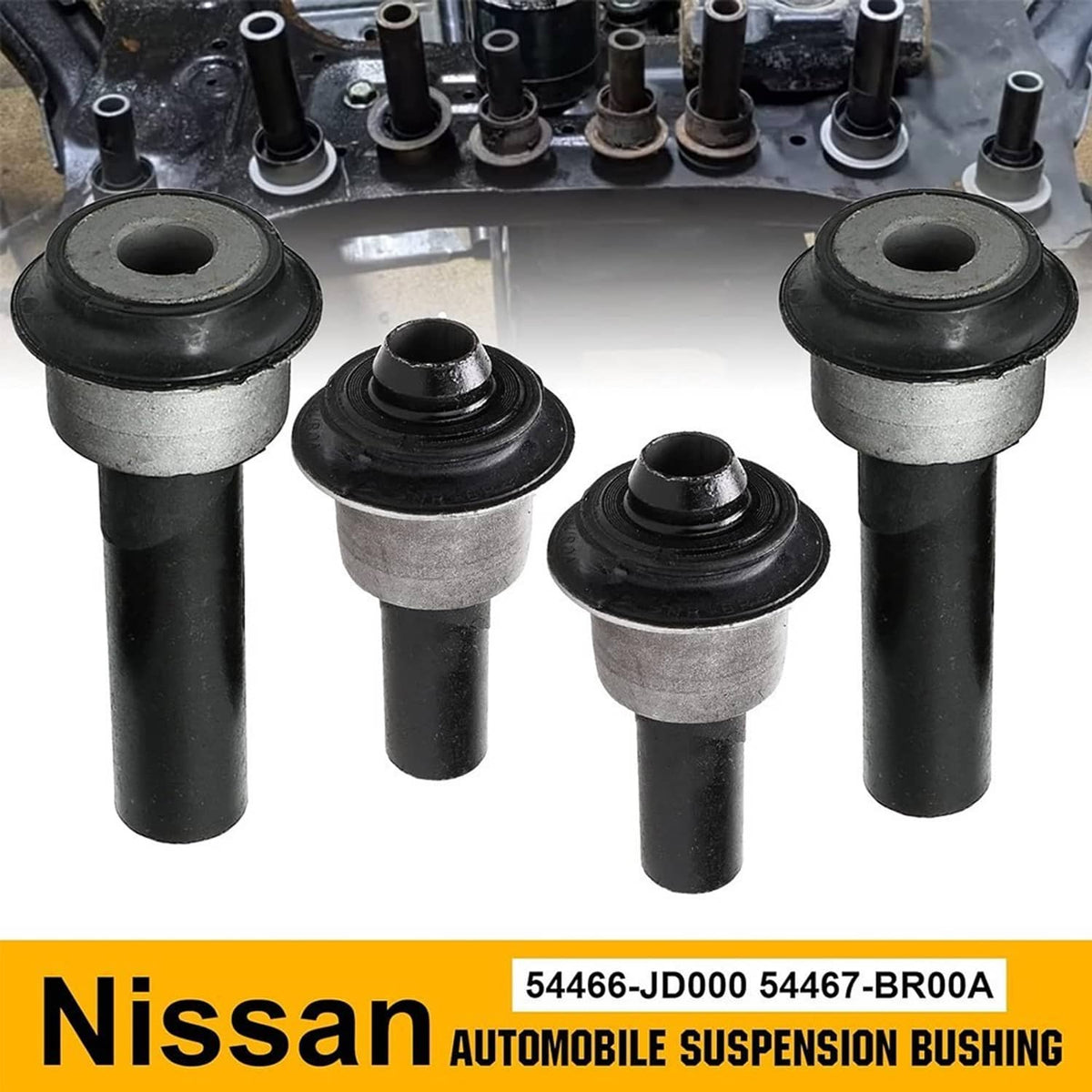 Bethesda Industrial 4PCS Rogue Front Subframe Crossmember Bushings Kit Durable For Nissan 2008-2015