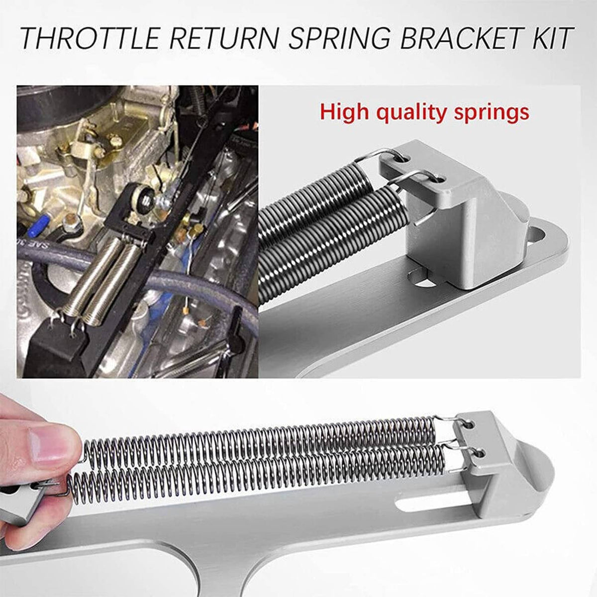 Bethesda Industrial Aluminum Throttle Cable Carb Bracket For Holley 4150 4160 Carb 350 400 SBC New