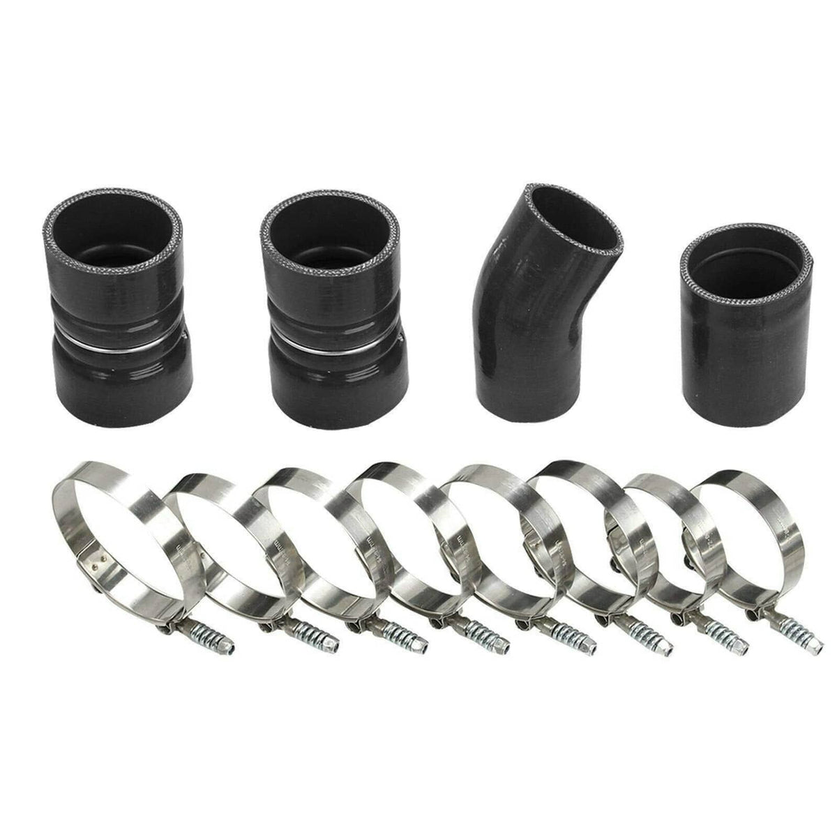 Bethesda Industrial Silver Intercooler Pipe & Boot Kit for 2003-2007 Ford 6.0L Powerstroke Diesel