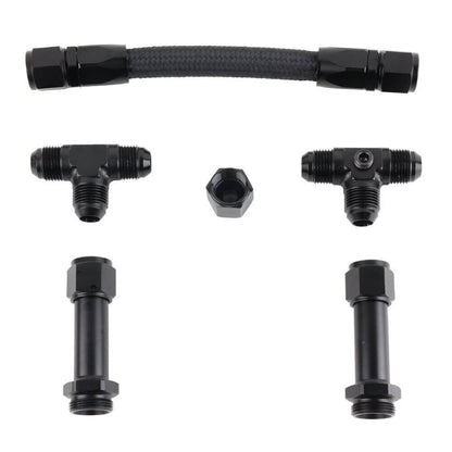 Bethesda Industrial AN8 Dual Feed Carb Fuel Line Braided Fuel Line Kit For Holley 4150 Carburetor