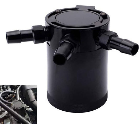 Bethesda Industrial Aluminum 3-Port Oil Catch Can Tank Reservoir Air-Oil Separator Racing Baffled