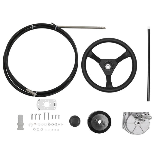 Bethesda Industrial 12 Ft Feet Boat Rotary Steering System w/ Wheel Kit For Outboard Marine SS13712