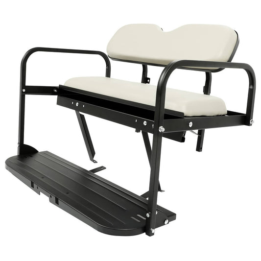 Bethesda Industrial For Yamaha Drive G29 07-16 Golf Cart Flip Rear Back Seat Kit Off White Cushions