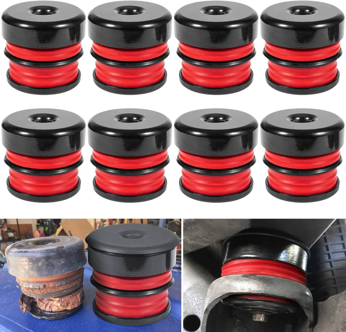 Bethesda Industrial Silicone Body Mount Bushing Kit for 2008-2016 Ford F250 F350 Super Duty Crew Cab