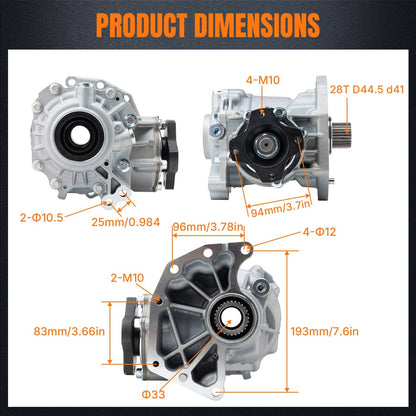 Bethesda Industrial Transfer Case Assembly for Infiniti QX60 Murano Pathfinder 3.5L 33100-3KA0B
