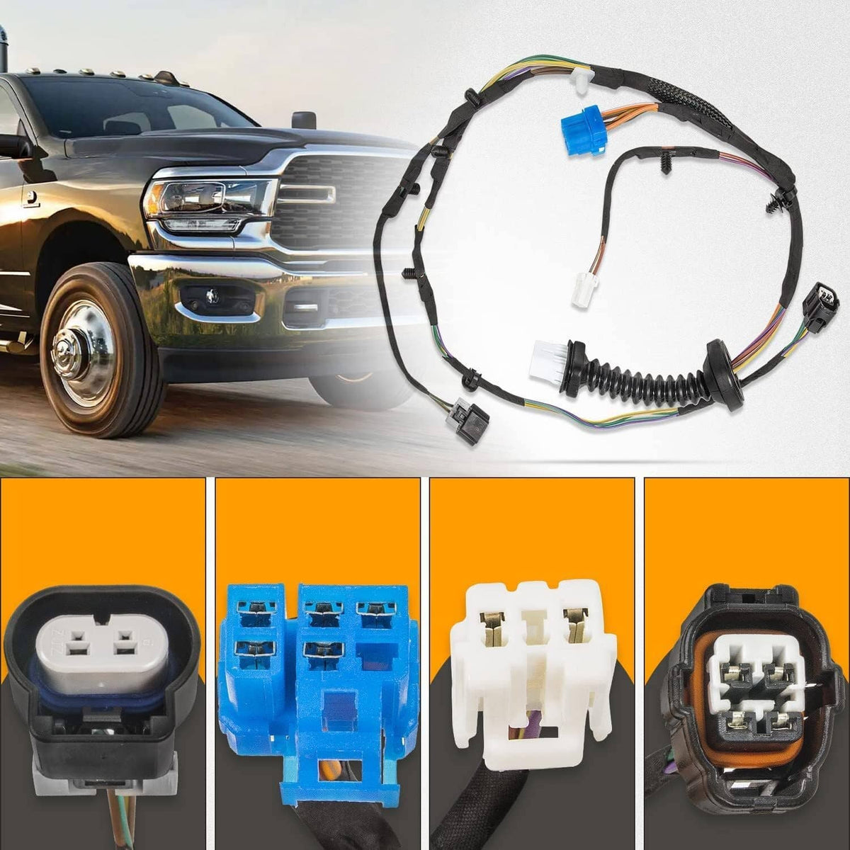 Bethesda Industrial Rear Door Wiring Harness For Dodge Ram MOPAR 56051694AA 56051931AA 56051931AB