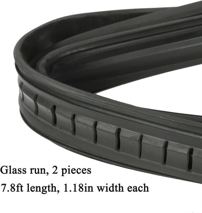 Bethesda Industrial Front Door Window Run Sweep Felts Weatherstrip Seals Kit for Chevy GMC Truck