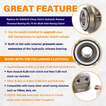 Bethesda Industrial Racing Clutch Hydraulic Throwout Bearing 91605135 for Chevy Release Bearing