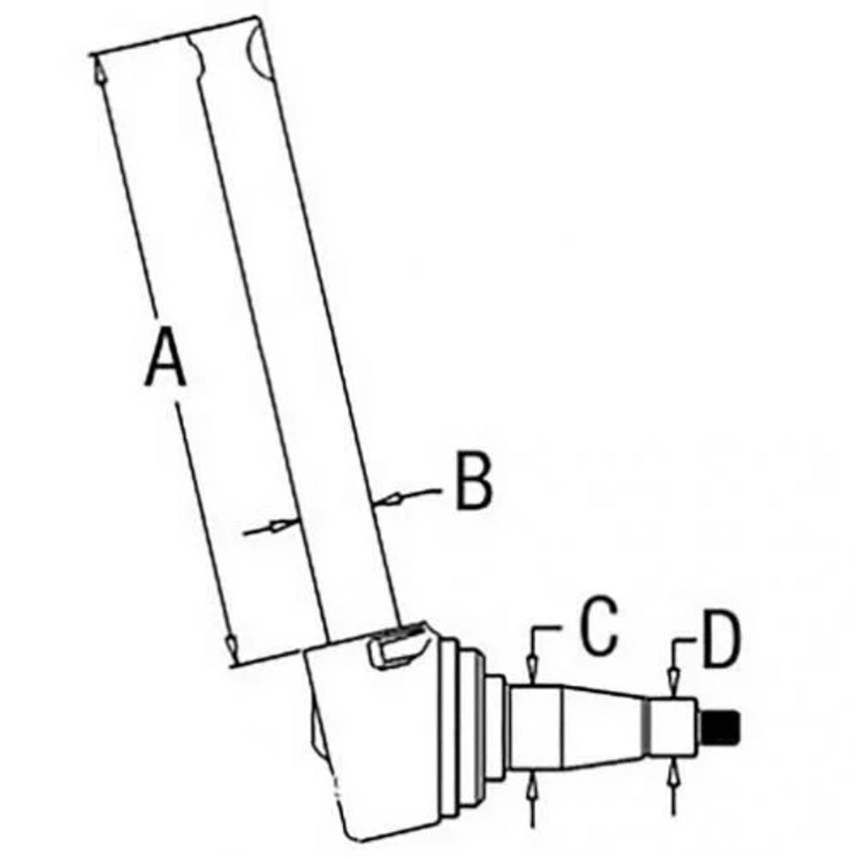 Bethesda Industrial Spindle - Left Hand fits Massey Ferguson 1100 1105 1135 1150 1155 1130 522546M91