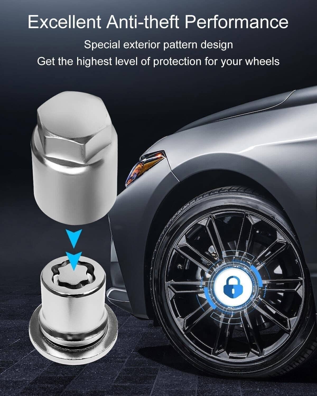 Bethesda Industrial Alloy Wheel Lock Lug Nut Set For Anti Theft For Toyota and Lexus 00276-00900