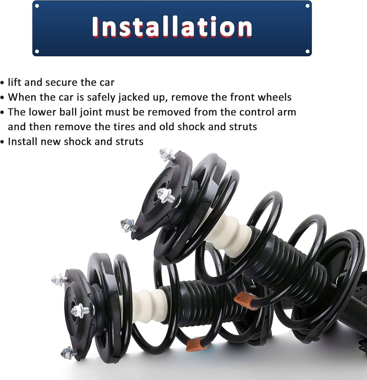 Bethesda Industrial 2Pcs Front Complete Struts Shocks Absorbers For 2012-2017 Toyota Camry SE XSE