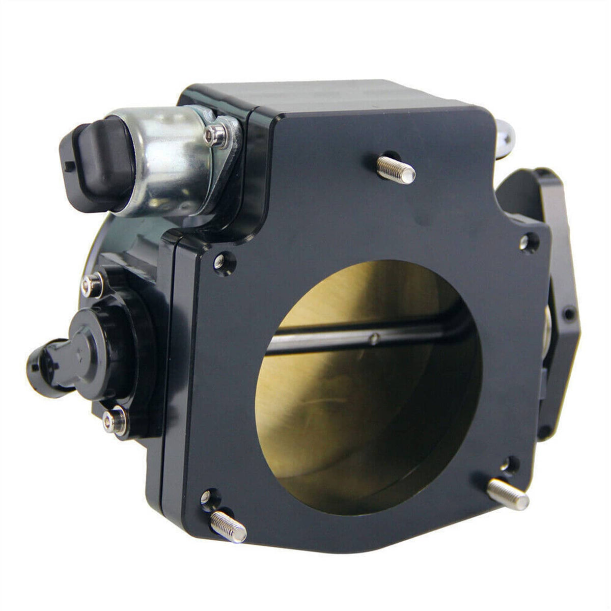 Bethesda Industrial Black 92mm Throttle Body+TPS IAC Adapter Plate for Chevy GM III LSX LS LS1 LS2