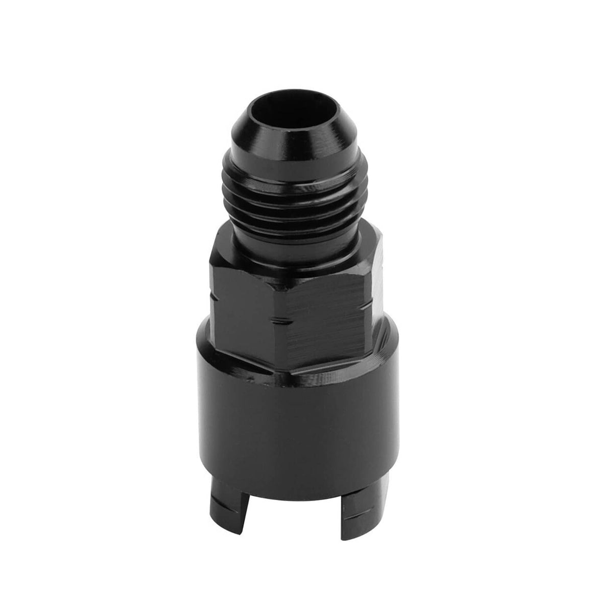 Bethesda Industrial Black 8 AN Fuel Adapter Fitting to 3/8 GM Quick Connect LS W/ Thread Female