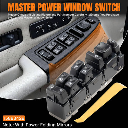 Bethesda Industrial Master Power Window Control Switch Module 15883429 Fit for Hummer H2 2003-2007