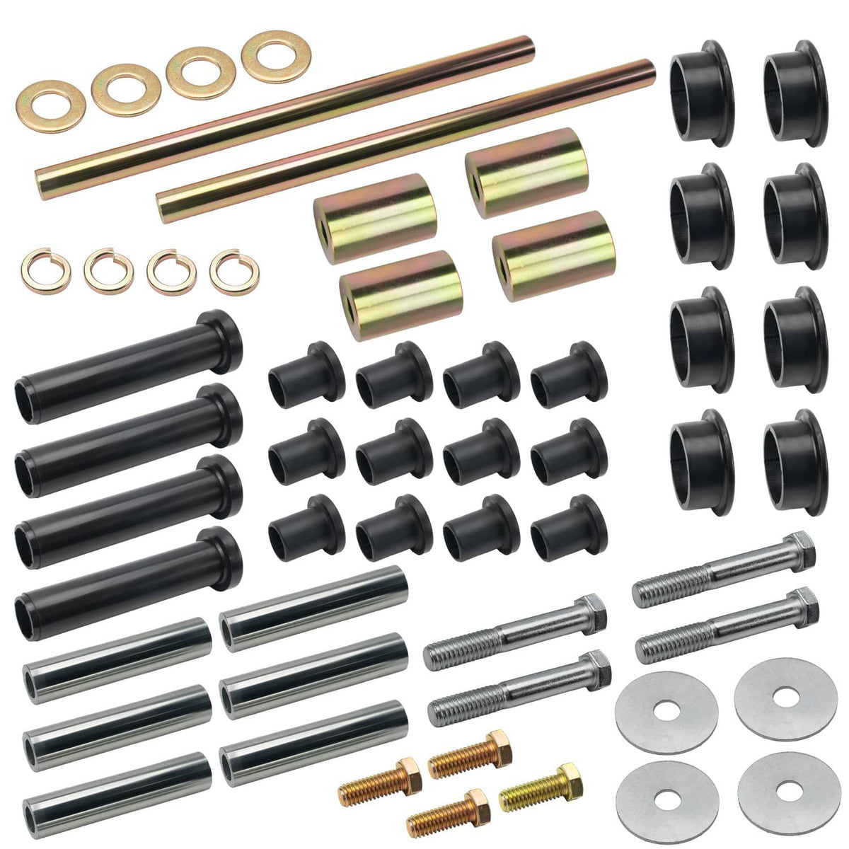 Bethesda Industrial Rear Left & Right A-Arm Bushing Shafts Blots Kit for 03-10 Polaris Sportsman 500