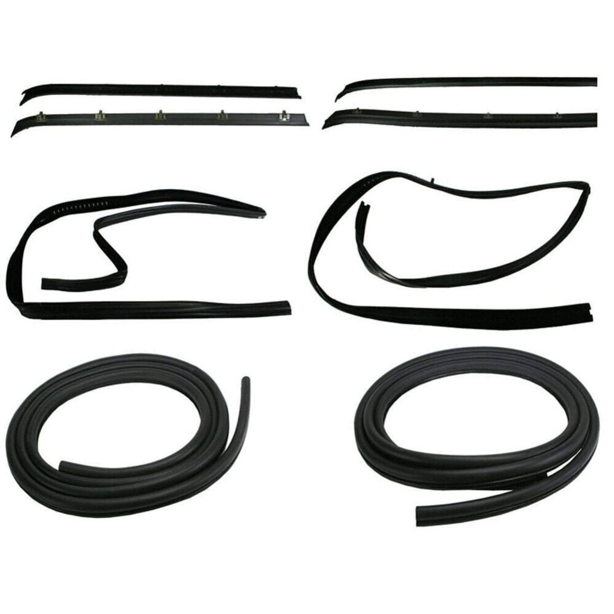 Bethesda Industrial Front Door Window Run Sweep Felts Weatherstrip Seals Kit for Chevy GMC Truck