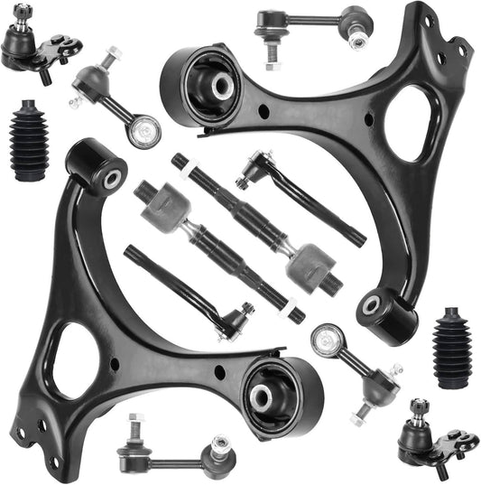 Bethesda Industrial Front Lower Control Arms Ball Joint Sway Bars Tie Rods For 2006-2011 Honda Civic