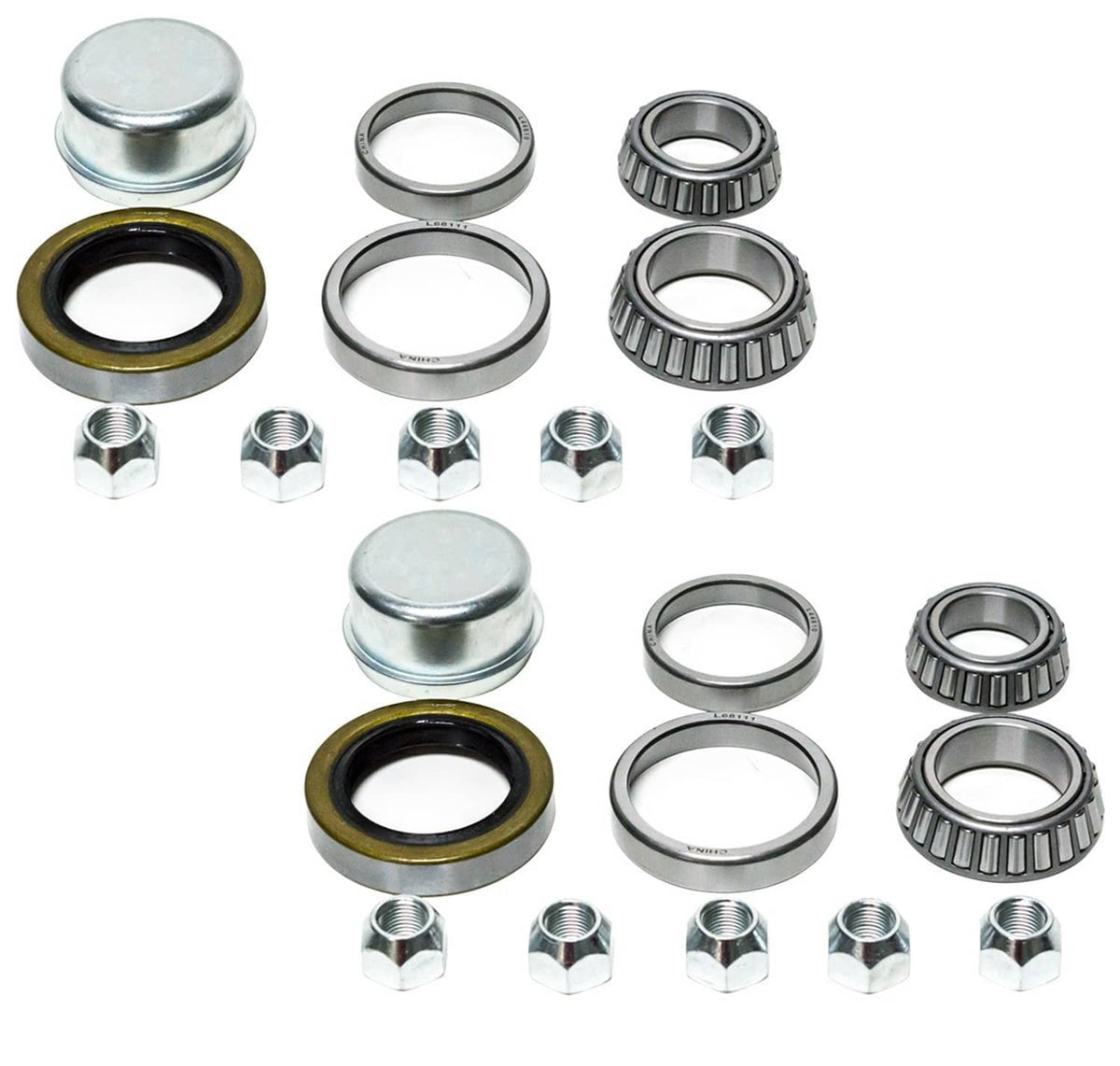 Bethesda Industrial (2) K2-100 3,500 3500 lb.Trailer Bearing Kit L44649/10 L68149/11 Bearings Seal