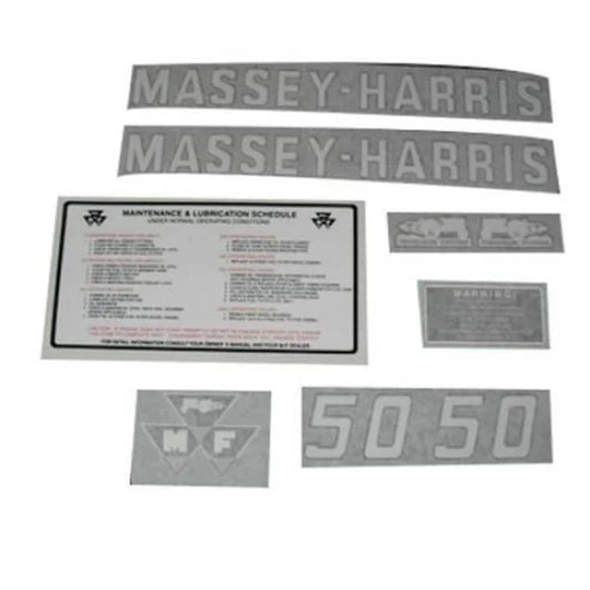 Bethesda Industrial 50 Decal Set Vinyl fits Massey Harris 50