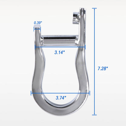Bethesda Industrial Chrome Tow Hooks Kit For GM Chevrolet Silverado Sierra 1500 2007-2019 84072462