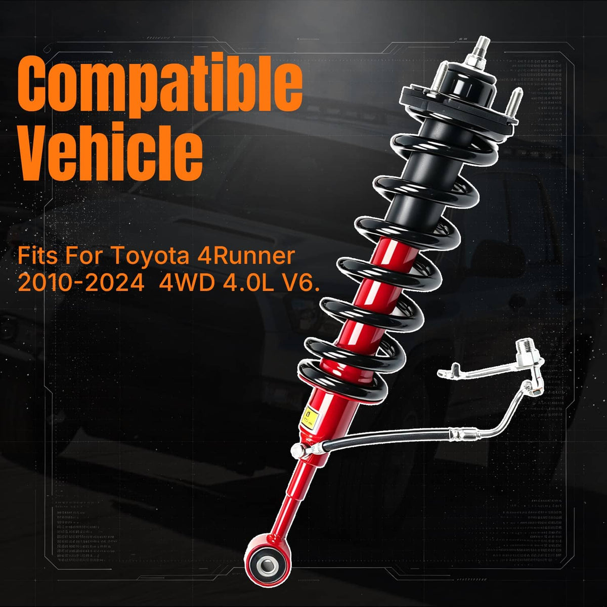 Bethesda Industrial Pair Front Shock Strut Spring Assy For Toyota 4Runner Limited 4WD 2010-2024 4.0L