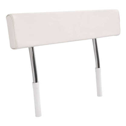Bethesda Industrial For Universal Boat Seat Backrest W/Folding Arms Leaning Post White + Silvery