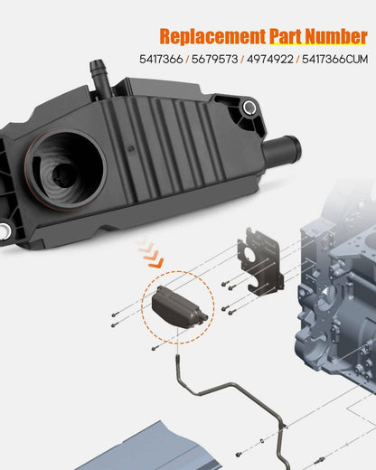 Bethesda Industrial Crankcase Breather For Cummins X15 XPI Engine 5679573 5417366 4974922 Black