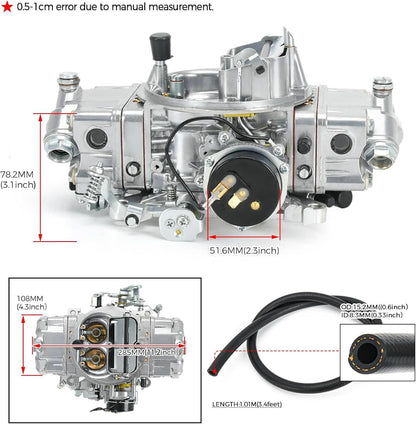 Bethesda Industrial 4 Barrel For 650 CFM Holley Brawler Double-Pumper Carburetor Electric Choke