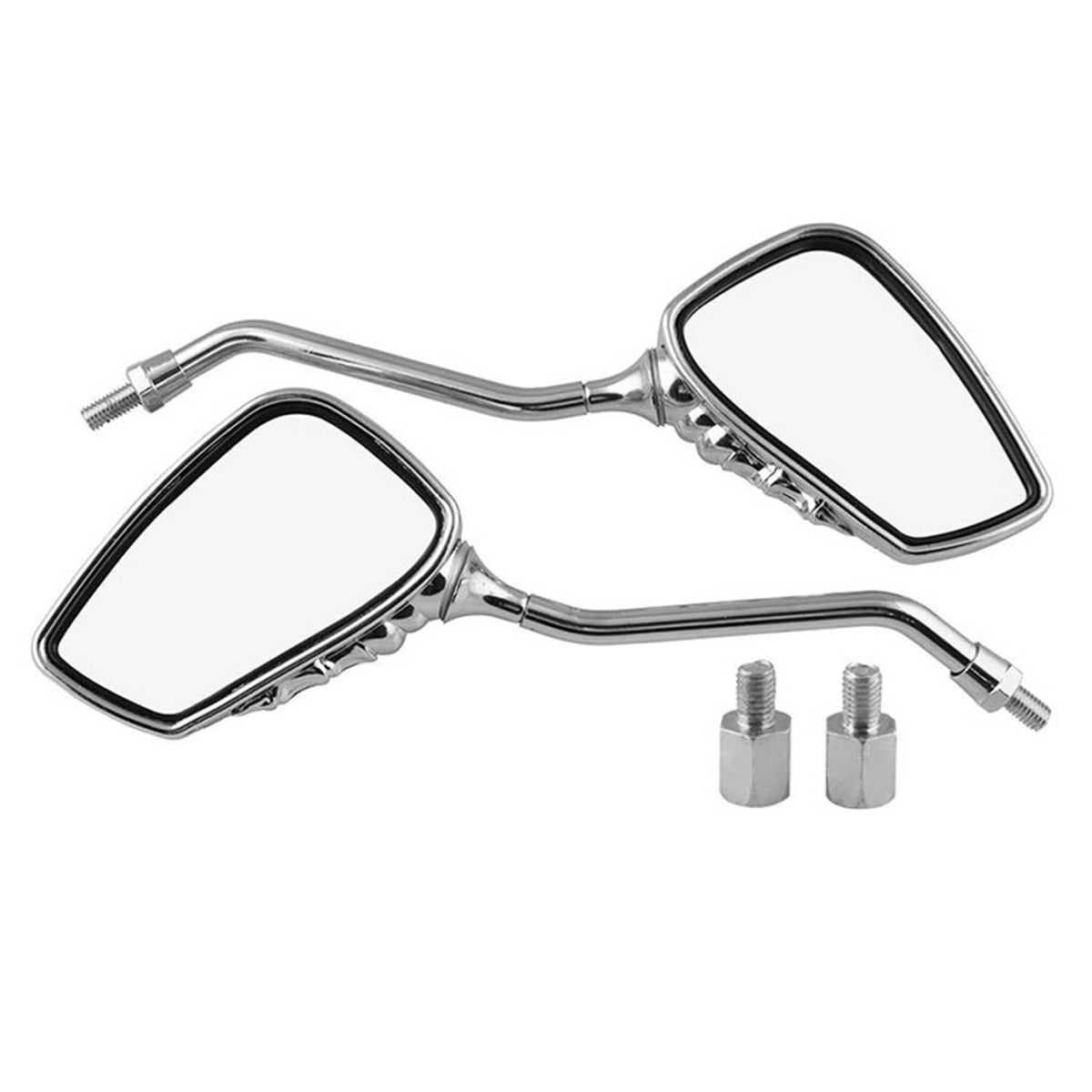 Bethesda Industrial Chrome Motorcycle Skull Skeleton Hand Rearview Mirrors For Honda Shadow 750 Aero