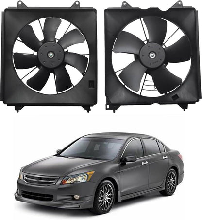 Bethesda Industrial 2PCS AC Condenser Radiator Cooling Motor Fan For 2013-2017 Honda Accord Touring