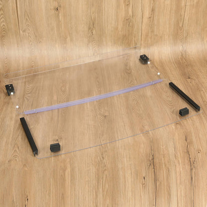 Bethesda Industrial Golf Cart Folding Clear Windshield For EZGO Marathon 1986-1994.5