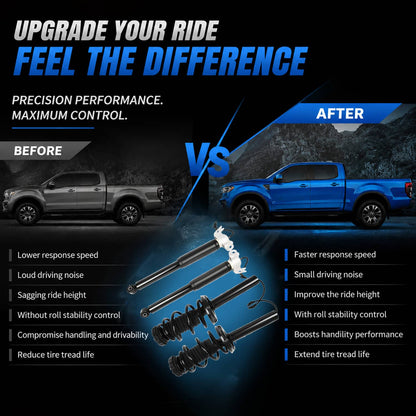 Bethesda Industrial Full Set Front & Rear Shock Struts Assys For 2013-2019 Cadillac XTS w/Electric