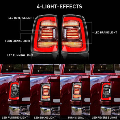 Bethesda Industrial Pair LED Tail Light for 09-18 Dodge Ram 1500 2500 3500 Rear Light Clear Lens New