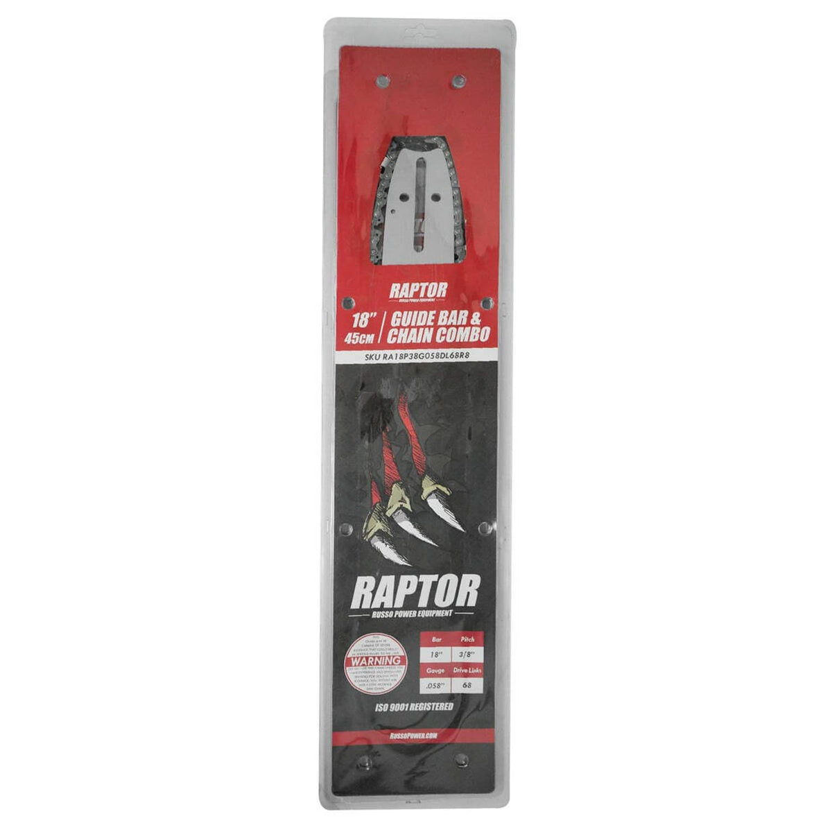 Bethesda Industrial Raptor 18-inch Guide Bar and Chain Combo for Husqvarna 298 365 372XP 570 576XP
