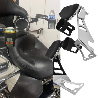 Bethesda Industrial Rear Passenger Armrests with Adjustable Cup Holders For Harley Touring 1997-2013