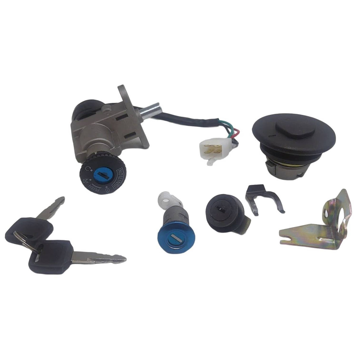 Bethesda Industrial Ignition Switch Fuel Gas cap tank for 50cc 125cc 150cc Scooter Moped  4 Pin