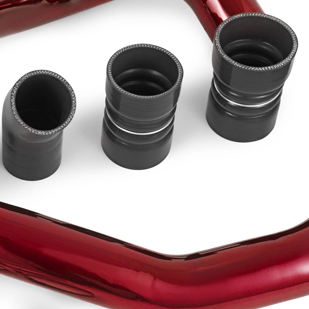 Bethesda Industrial Red Turbo Intercooler Pipe Boot Kit CAC Tubes for 2003-07 Ford 6.0L Powerstroke