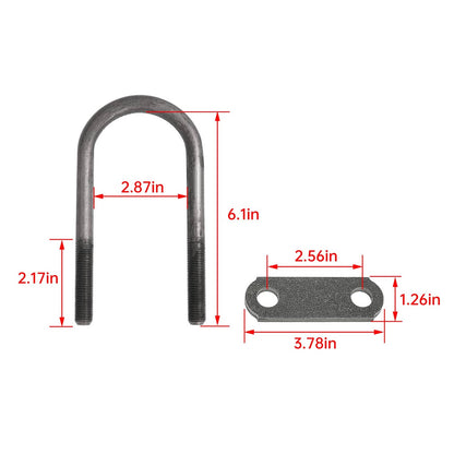 Bethesda Industrial Tandem Trailer Axle Suspension Kit U-bolt Hanger Kit 4 Leaf Springs Equalizer