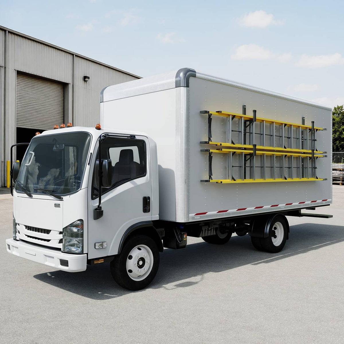 Bethesda Industrial 2 Adjustable Trailer Side Ladder Rack Exterior Wall Mount For Enclosed Trailers