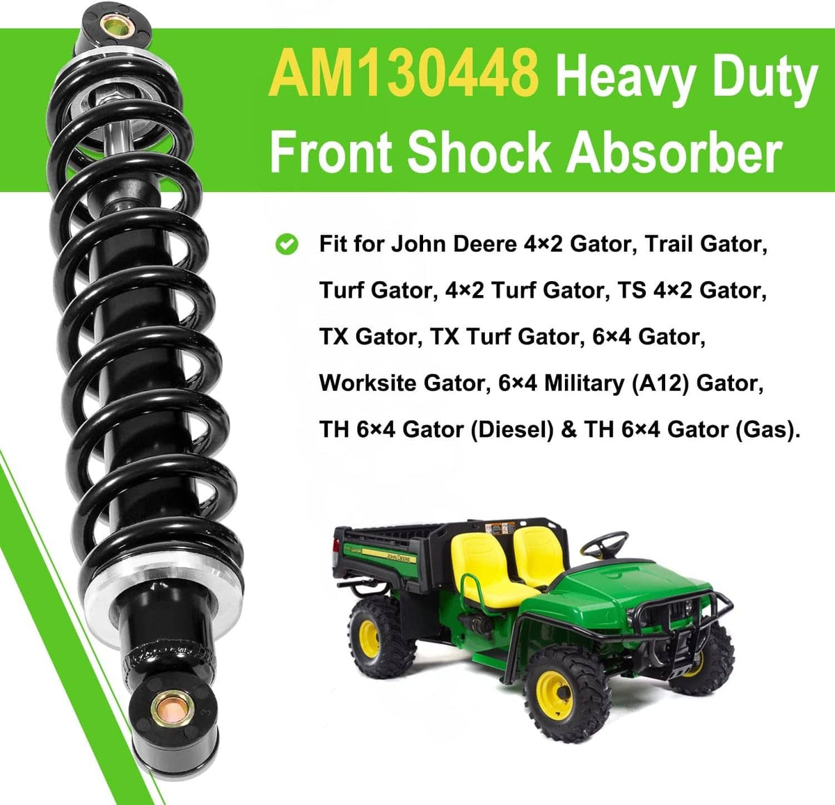 Bethesda Industrial Front Suspension Heavy Duty Shock Absorber Kit For John Deere AM130448 Gator TX
