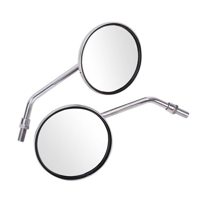 Bethesda Industrial Chrome Motorcycle Classic Round Rearview Side Mirrors 10mm For Honda CB 350 450