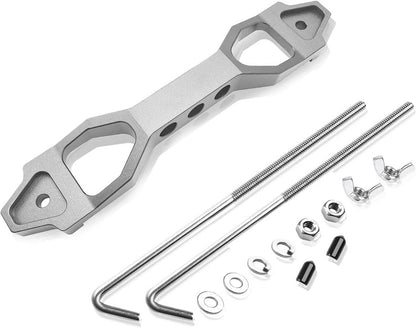 Bethesda Industrial Billet Aluminum Car Battery Tie Down Mount Bracket Brace Bar 220-190mm Silver
