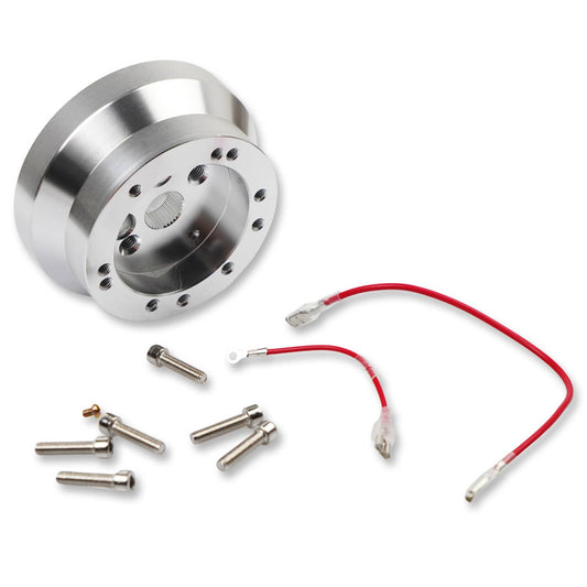 Bethesda Industrial Silver 5 & 6 Hole Steering Wheel Polished Hub Adapter For GM Chevy Aluminum