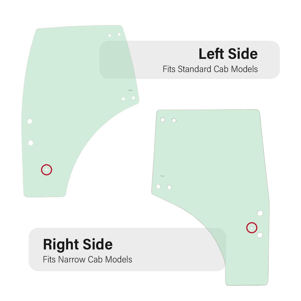 Bethesda Industrial Right Side Cab Door Glass For Kubota M4N071 M5091 M5111 M5040 M5140 M6040 M6060