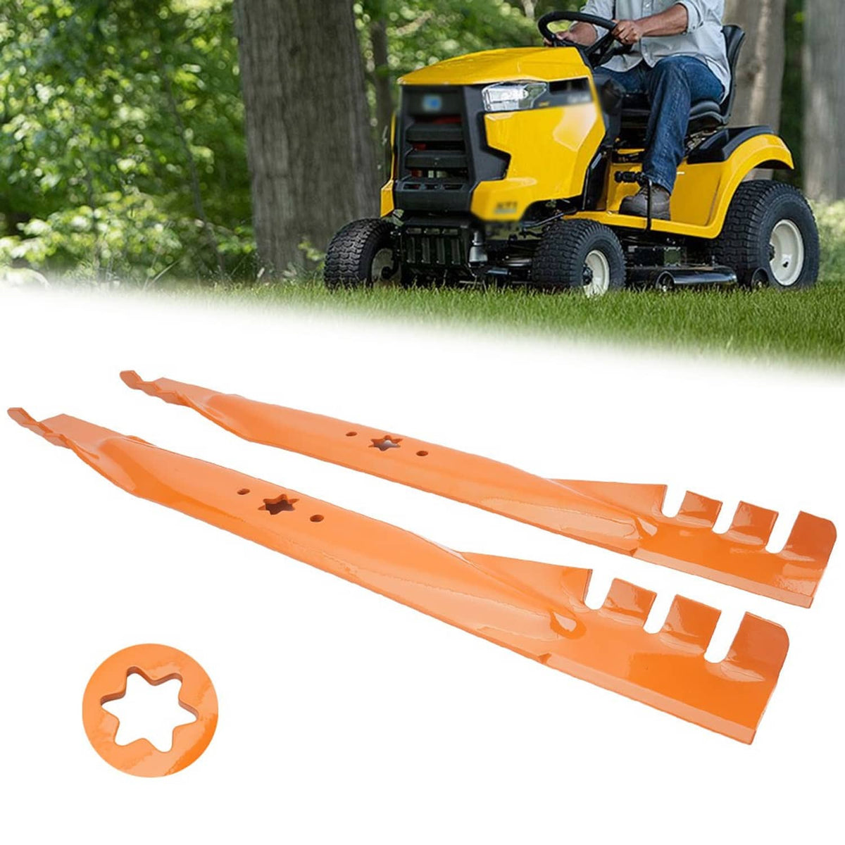 Bethesda Industrial 6 Point Star 46 inch Mower Blades for Cub Cadet XT1-46 XT1 XT2 LT46 LX46 LTX1046