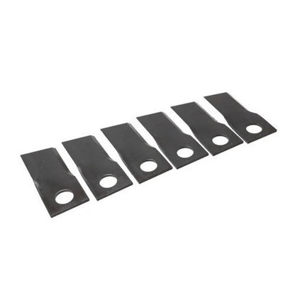 Bethesda Industrial Disc Mower Knives Type 2 Opposite Bevel 11° Twist Clockwise Rotation 6 Pack