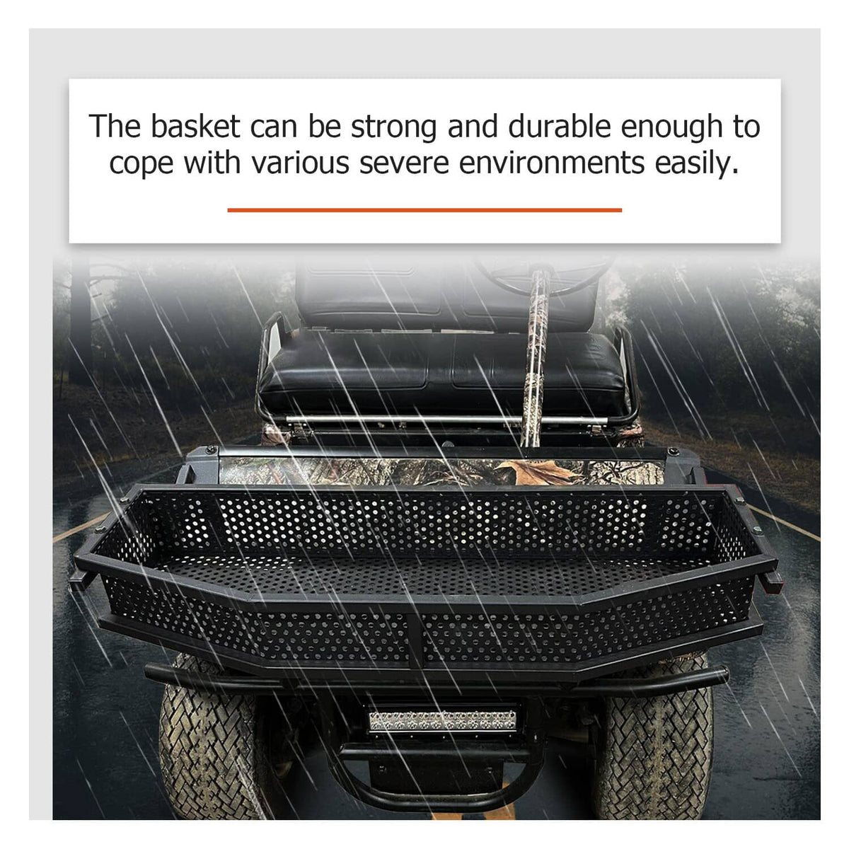 Bethesda Industrial Cargo Basket Front Outer Utility Storage Basket For Club Car DS Golf Cart