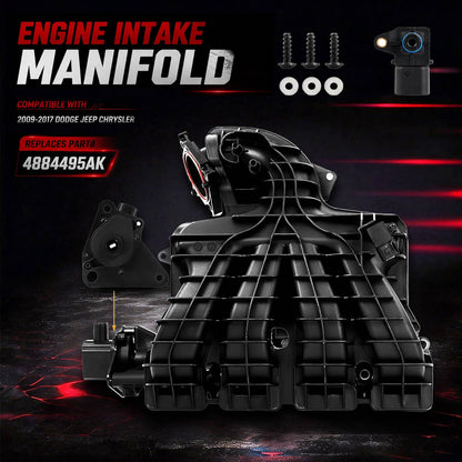 Bethesda Industrial Intake Manifold w/ Runner Control Valve Sensor For 07-17 Jeep Patriot Dodge 2.4L