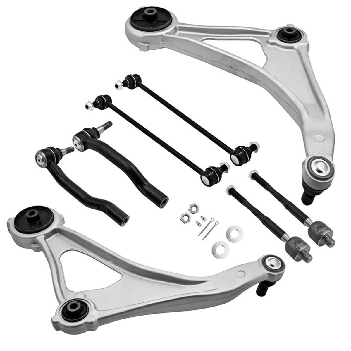 Bethesda Industrial 10Pcs Front Lower Control Arm Sway Bar Tie Rod Set For 2013 2014 Nissan Altima